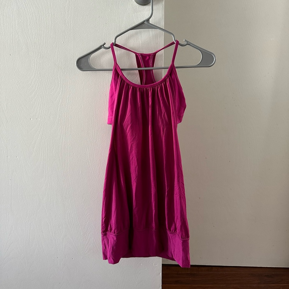 Lululemon pink sports bra tank top